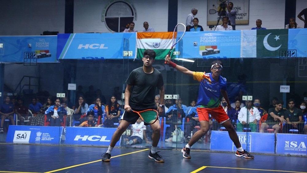 حمزہ خان نے بھارت کے پرت امبانی کو 7-11، 5-11، 4- 11 سے شکست دی۔فائل فوٹو