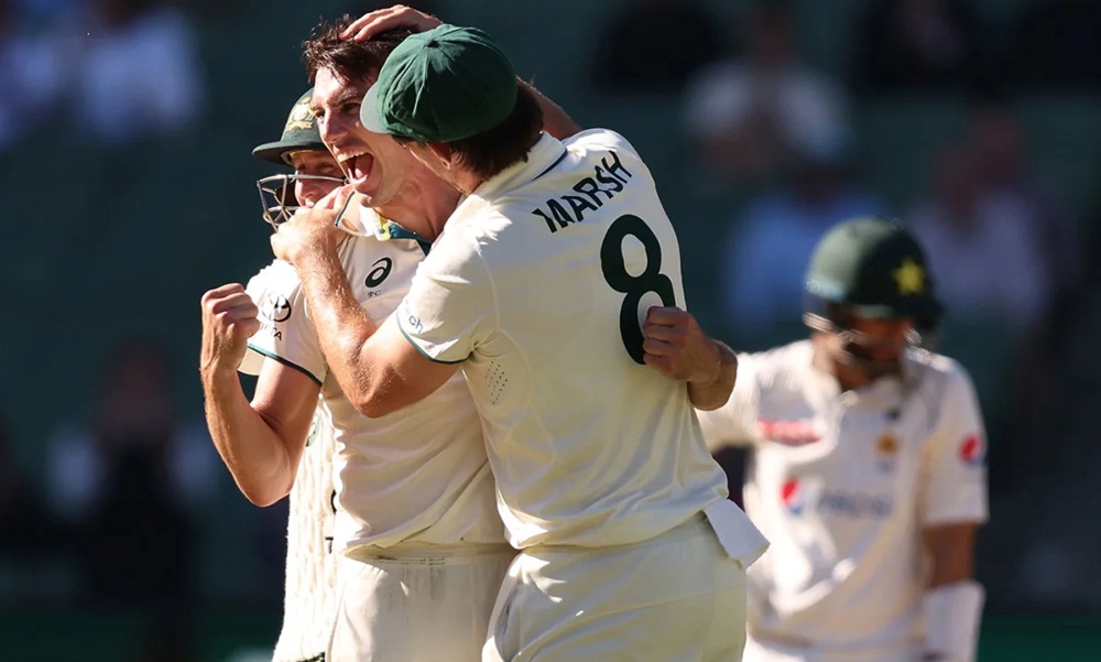 کینگروز کی جانب سے پیٹ کمنز نے 5 وکٹ حاصل کیے، فائل فوٹو